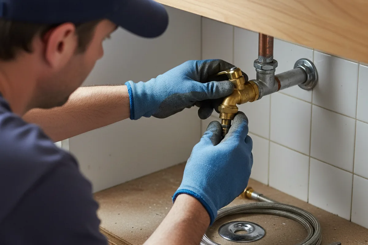 Shutoff valve and fitting work during Emergency Plumbing in Chatsworth